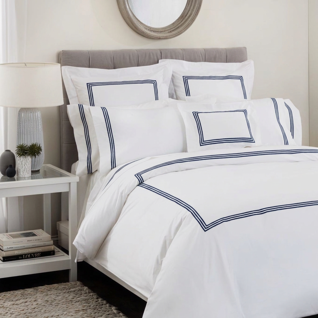 The Windsor Navy Suite styled bedroom